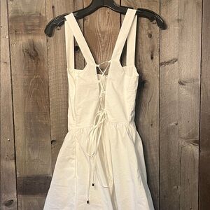 Free People White Backless Dress